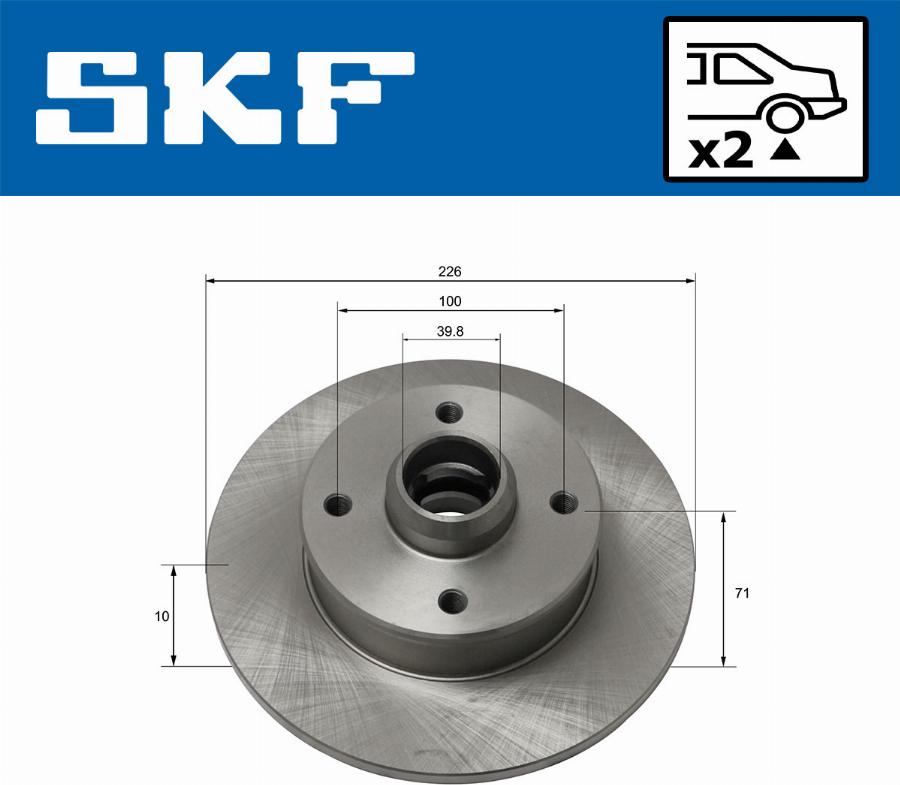 SKF VKBD 90105 S2 - Bremžu diski www.autospares.lv