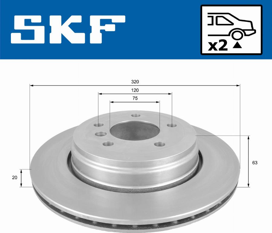 SKF VKBD 90180 V2 - Bremžu diski www.autospares.lv