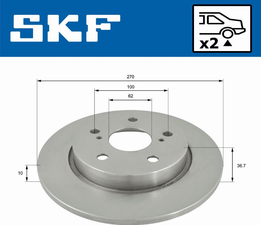 SKF VKBD 90330 S2 - Bremžu diski www.autospares.lv