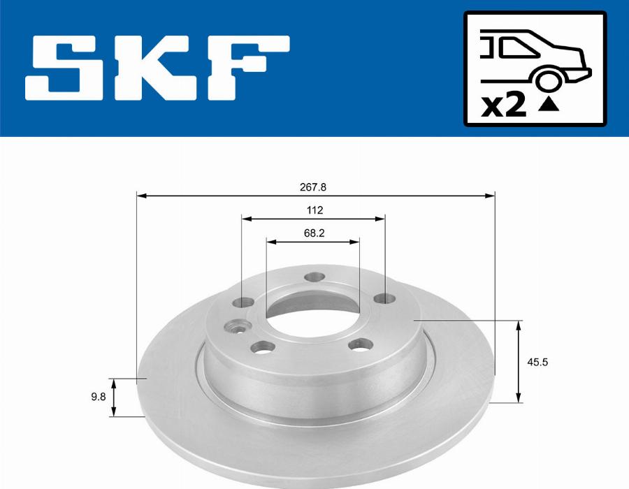 SKF VKBD 90378 S2 - Bremžu diski www.autospares.lv