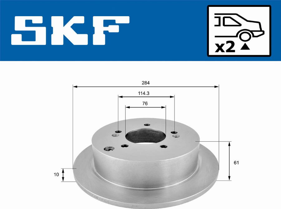 SKF VKBD 90249 S2 - Bremžu diski www.autospares.lv