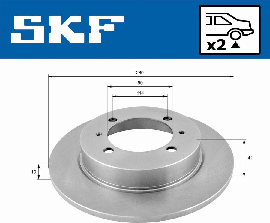 SKF VKBD 90201 S2 - Bremžu diski autospares.lv