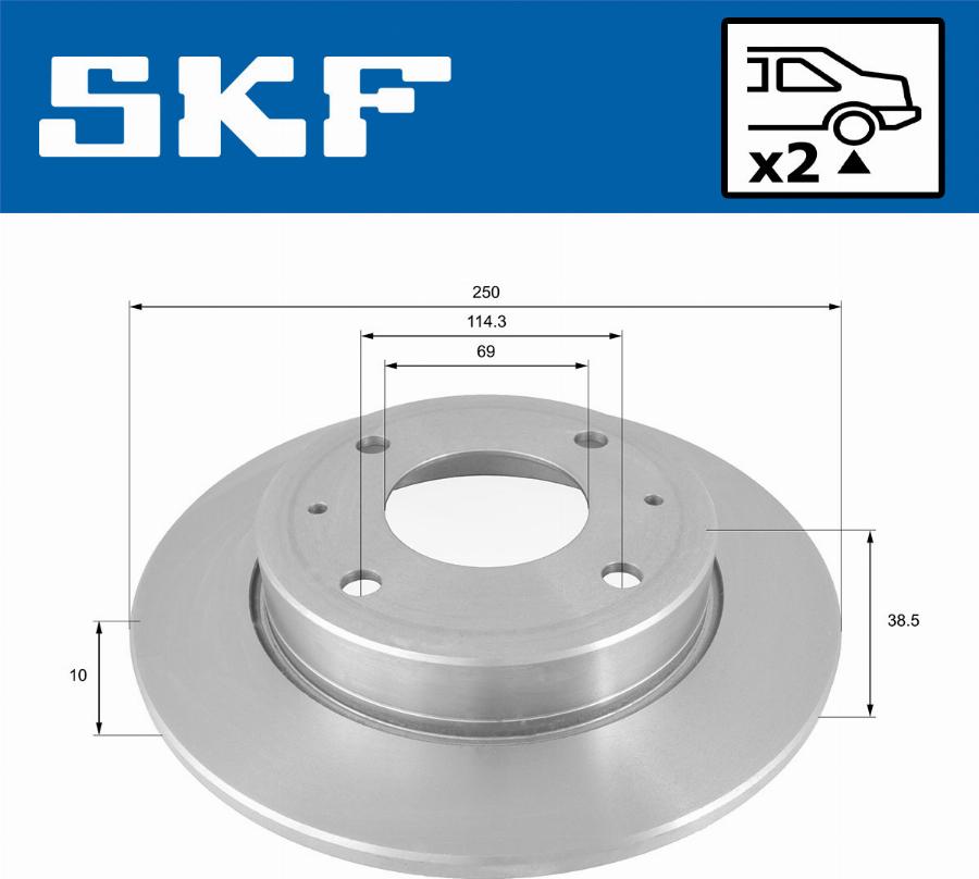 SKF VKBD 90285 S2 - Bremžu diski www.autospares.lv