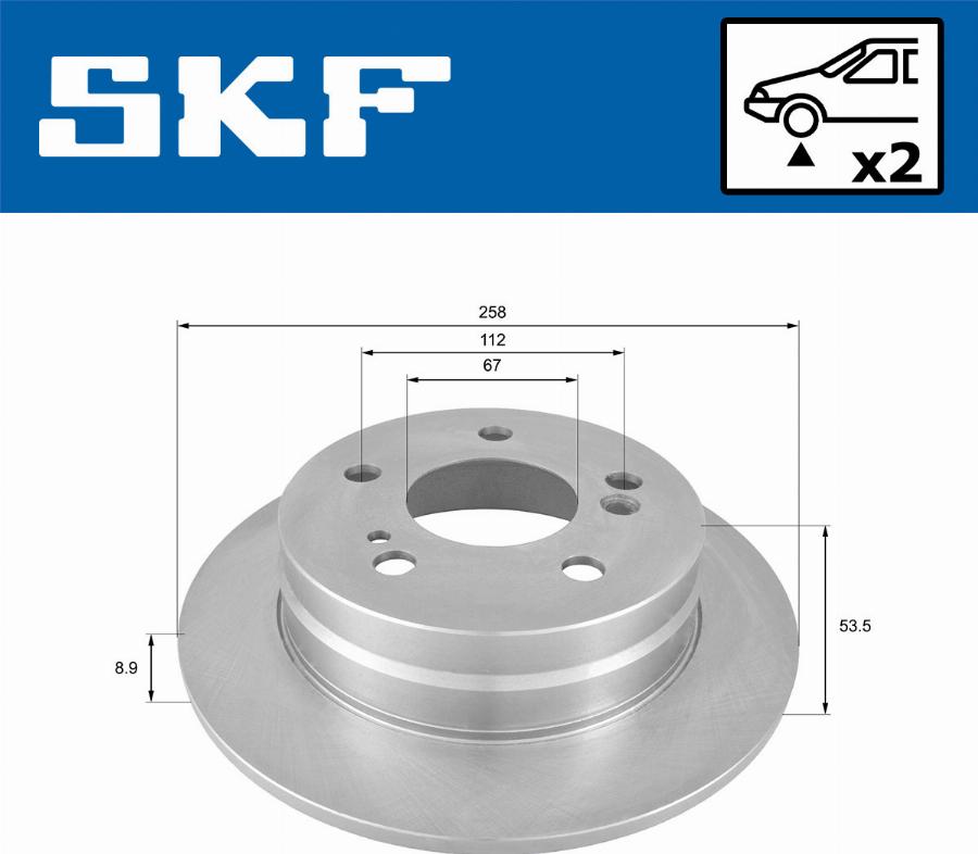 SKF VKBD 90230 S2 - Bremžu diski www.autospares.lv