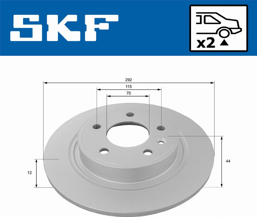 SKF VKBD 90229 S2 - Bremžu diski www.autospares.lv