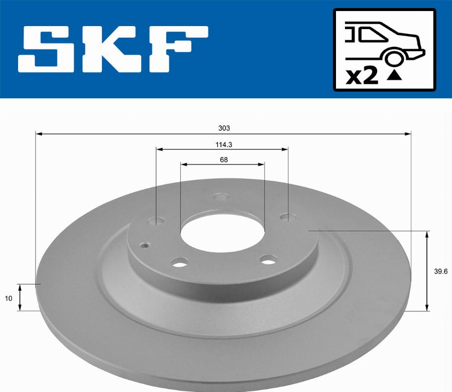 SKF VKBD 91061 S2 - Bremžu diski www.autospares.lv