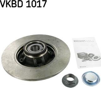 SKF VKBD 1017 - Brake Disc www.autospares.lv