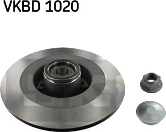 SKF VKBD 1020 - Bremžu diski www.autospares.lv