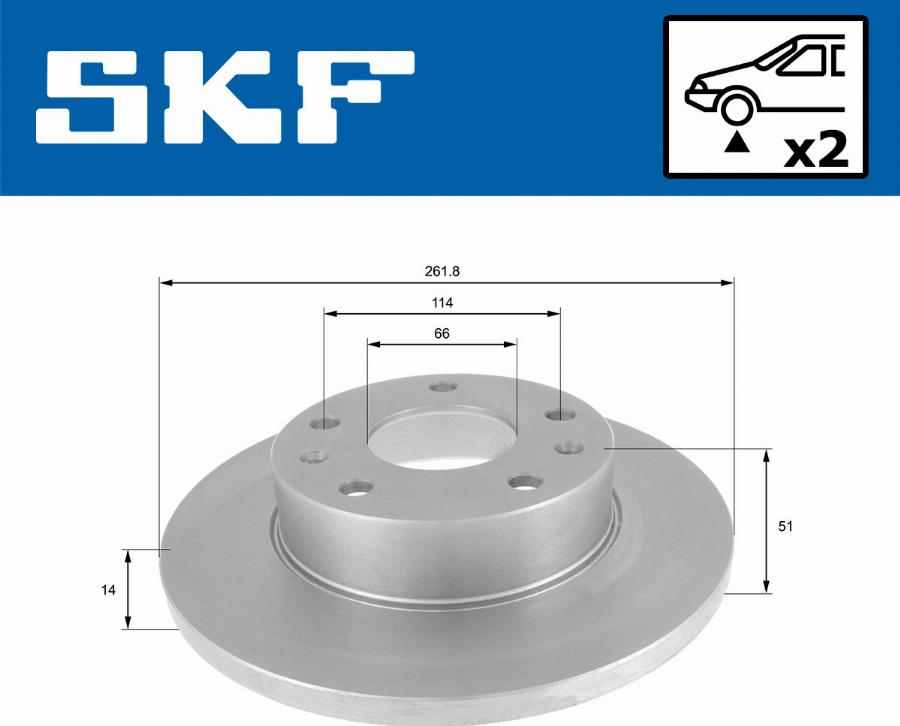 SKF VKBD 80440 S2 - Bremžu diski www.autospares.lv