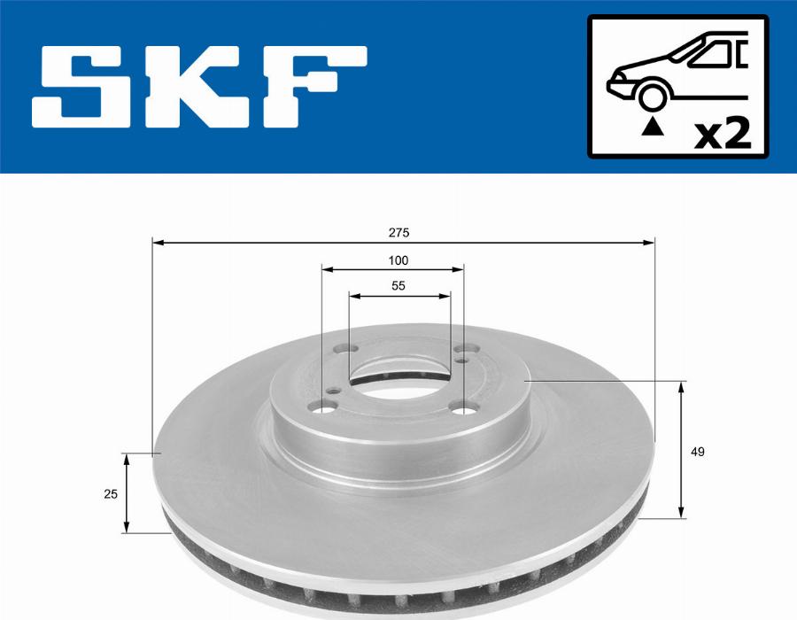 SKF VKBD 80452 V2 - Bremžu diski www.autospares.lv