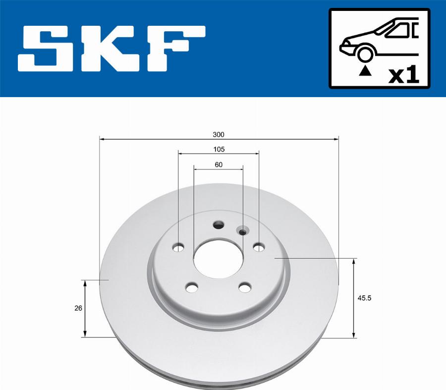 SKF VKBD 80409 V1 - Bremžu diski www.autospares.lv