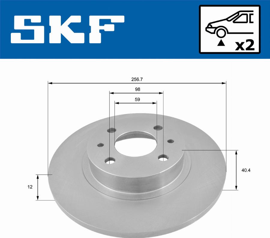 SKF VKBD 80434 S2 - Bremžu diski www.autospares.lv