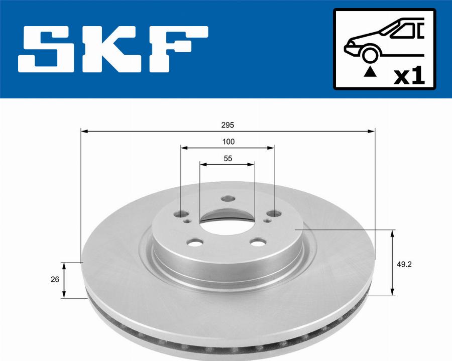 SKF VKBD 80437 V1 - Bremžu diski www.autospares.lv