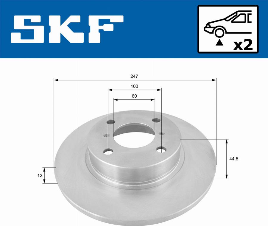 SKF VKBD 80471 S2 - Bremžu diski www.autospares.lv