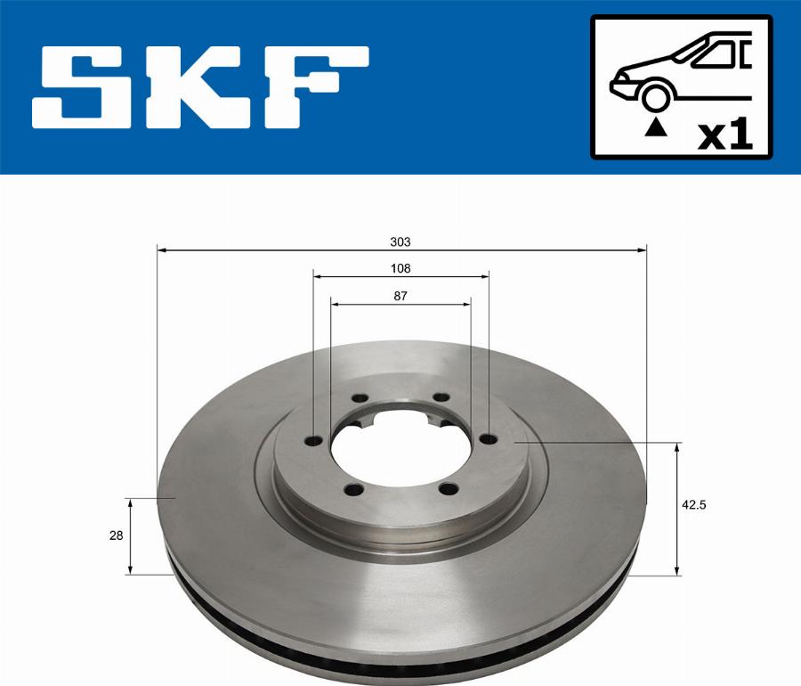 SKF VKBD 80597 V1 - Bremžu diski www.autospares.lv