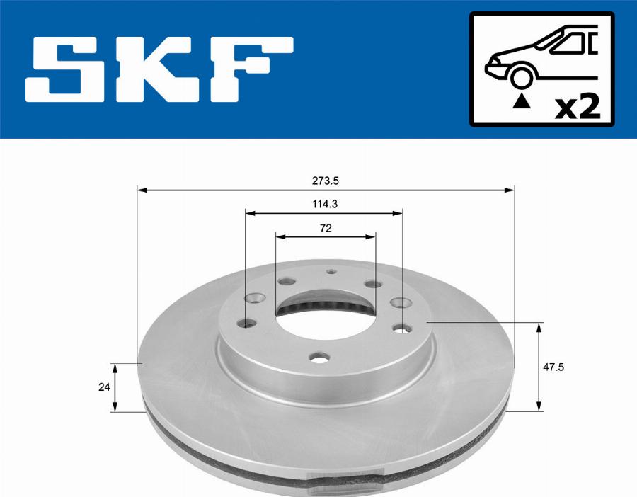 SKF VKBD 80527 V2 - Bremžu diski www.autospares.lv