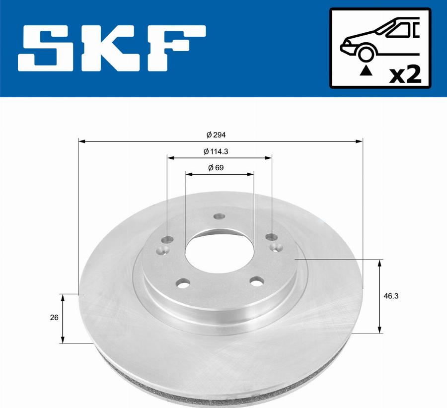 SKF VKBD 80576 V2 - Bremžu diski www.autospares.lv