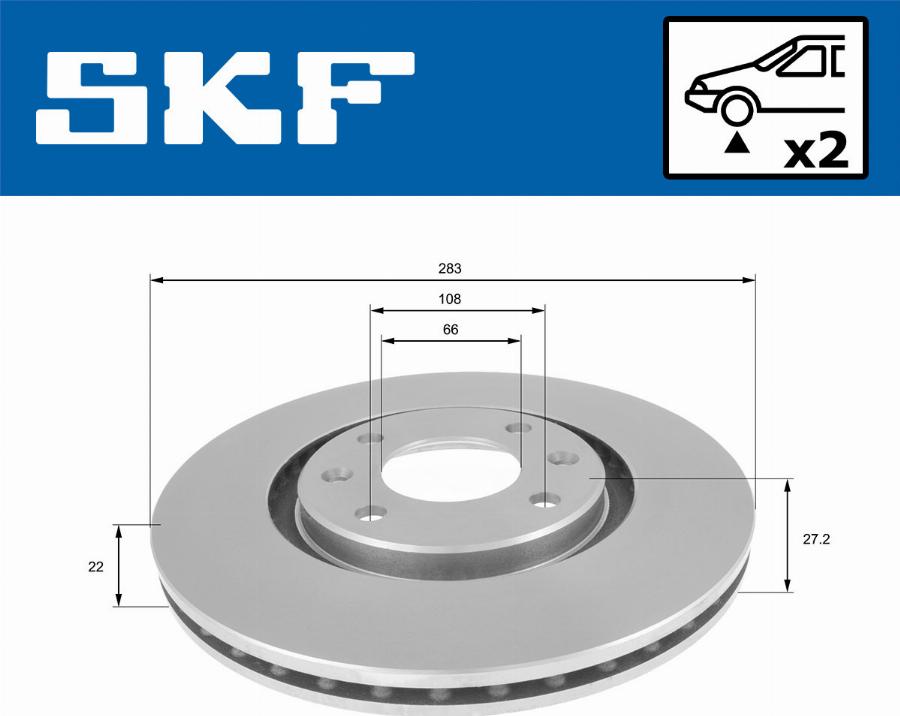 SKF VKBD 80650 V2 - Bremžu diski www.autospares.lv