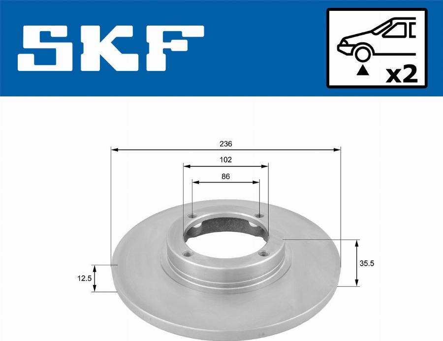 SKF VKBD 80600 S2 - Bremžu diski www.autospares.lv