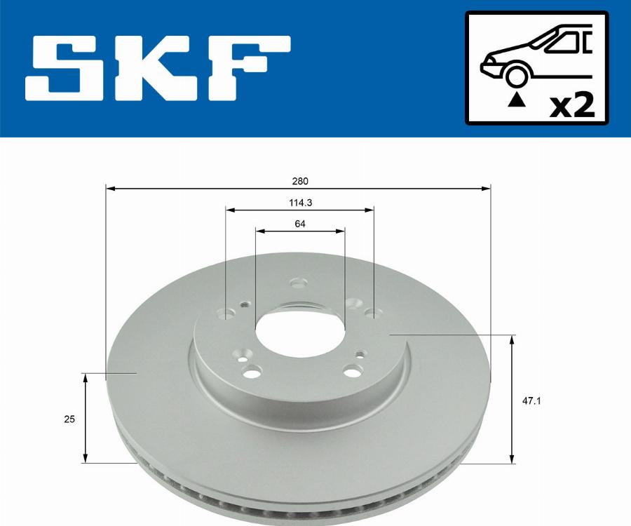 SKF VKBD 80616 V2 - Bremžu diski www.autospares.lv