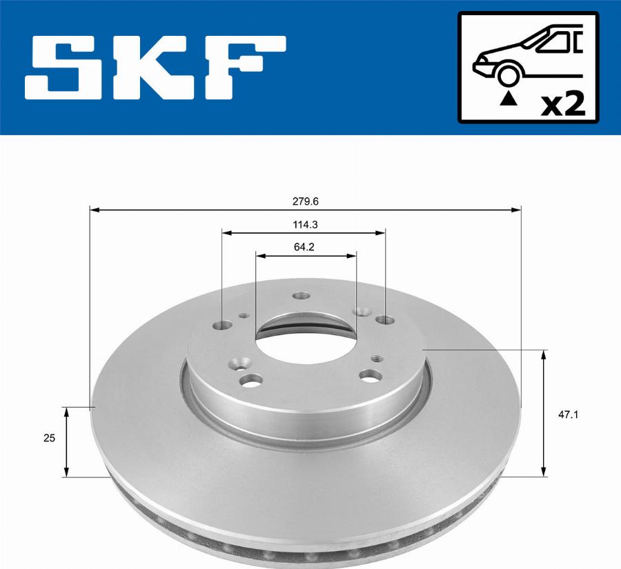 SKF VKBD 80689 V2 - Bremžu diski www.autospares.lv