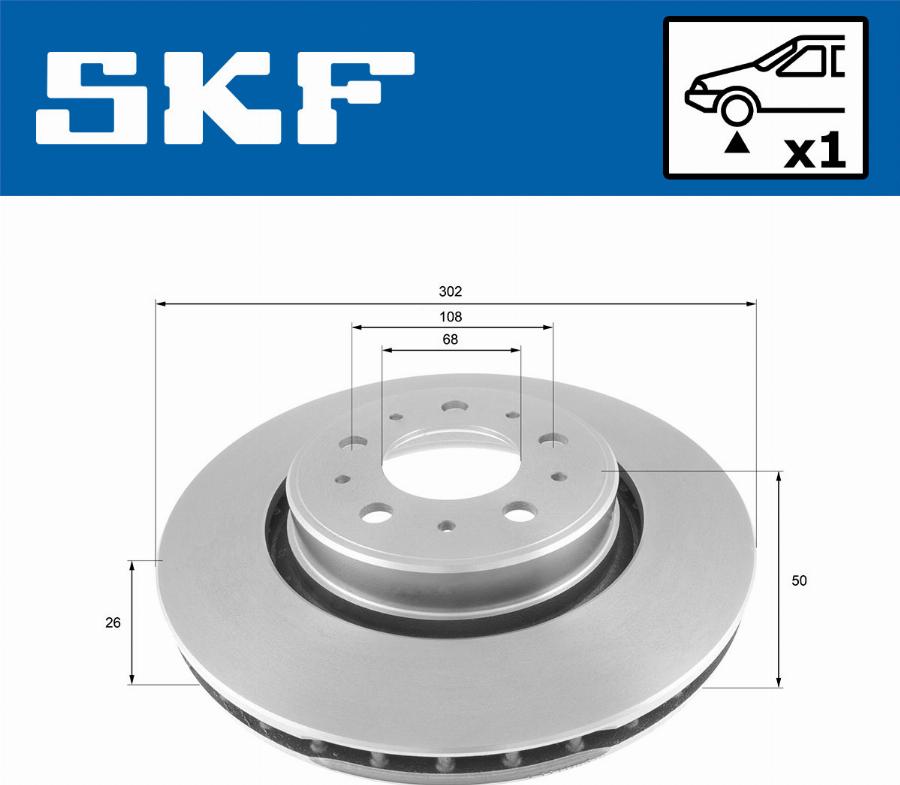 SKF VKBD 80629 V1 - Bremžu diski www.autospares.lv