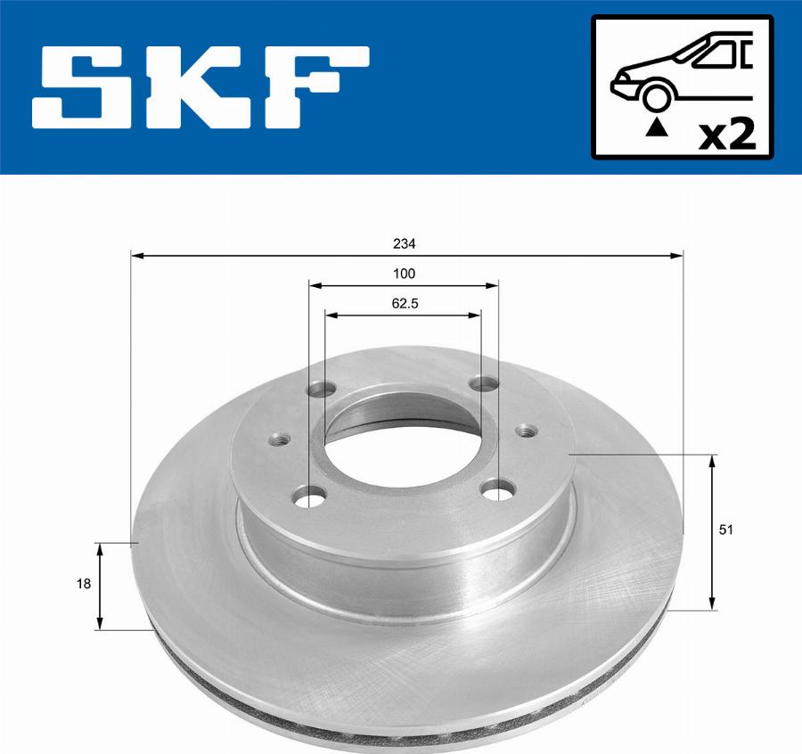 SKF VKBD 80622 V2 - Bremžu diski www.autospares.lv