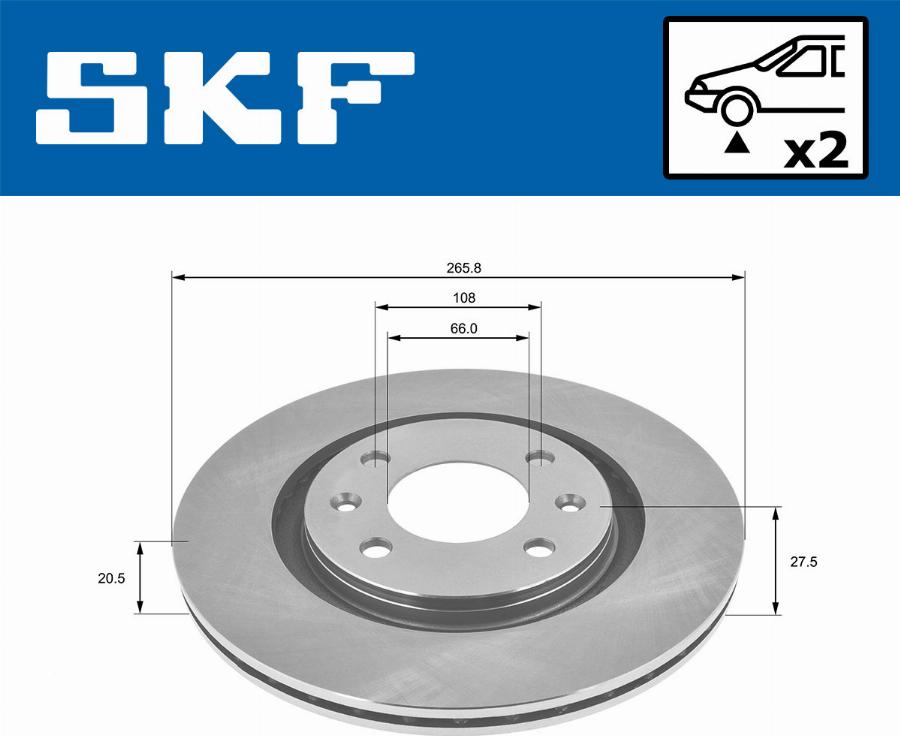 SKF VKBD 80094 V2 - Тормозной диск www.autospares.lv