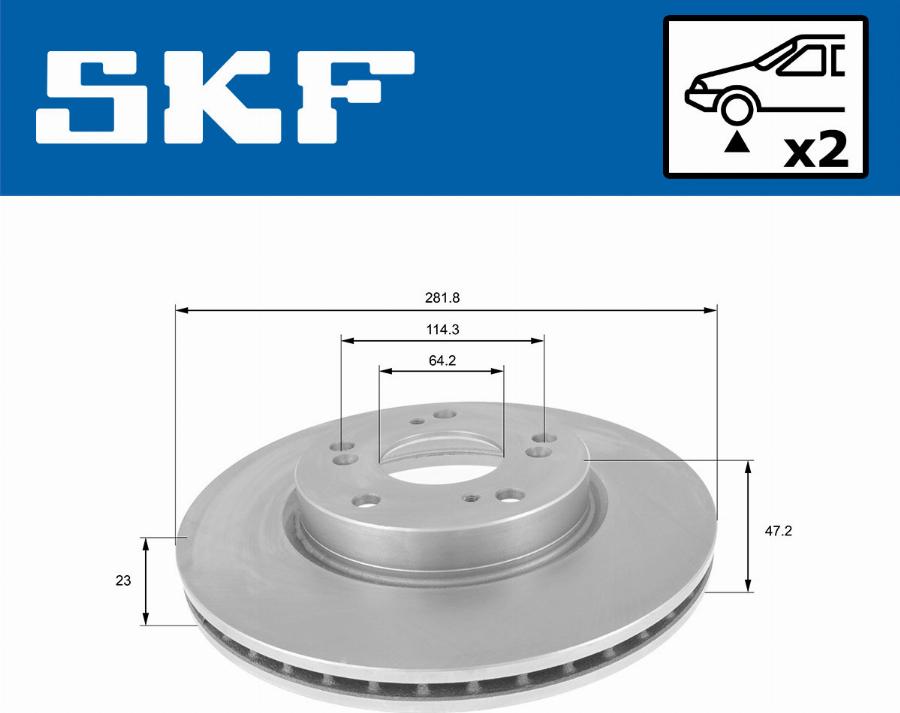 SKF VKBD 80095 V2 - Bremžu diski www.autospares.lv