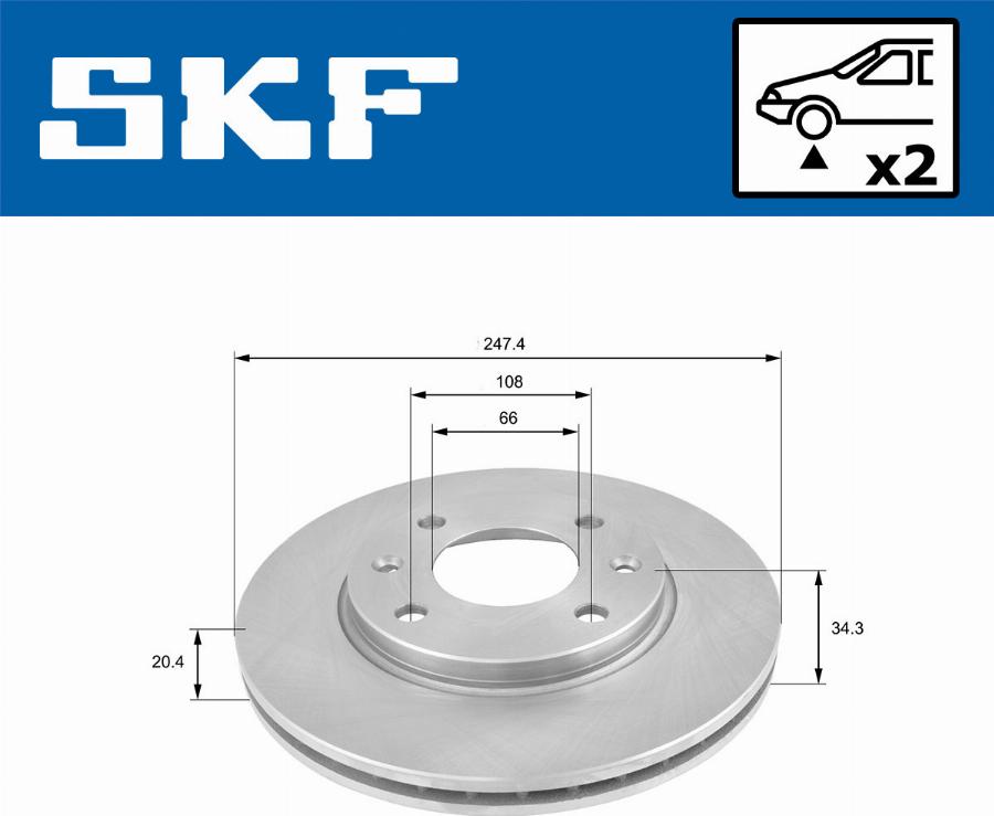 SKF VKBD 80092 V2 - Bremžu diski www.autospares.lv