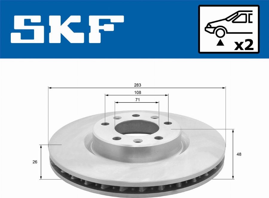 SKF VKBD 80049 V2 - Bremžu diski www.autospares.lv