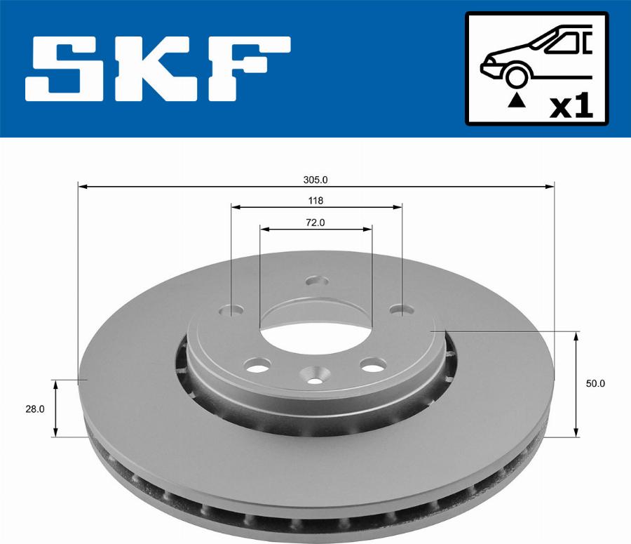 SKF VKBD 80046 V1 - Bremžu diski www.autospares.lv