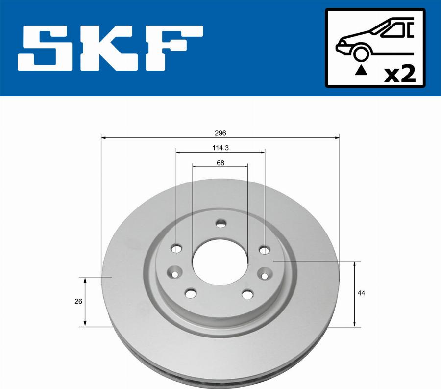 SKF VKBD 80047 V2 - Bremžu diski www.autospares.lv