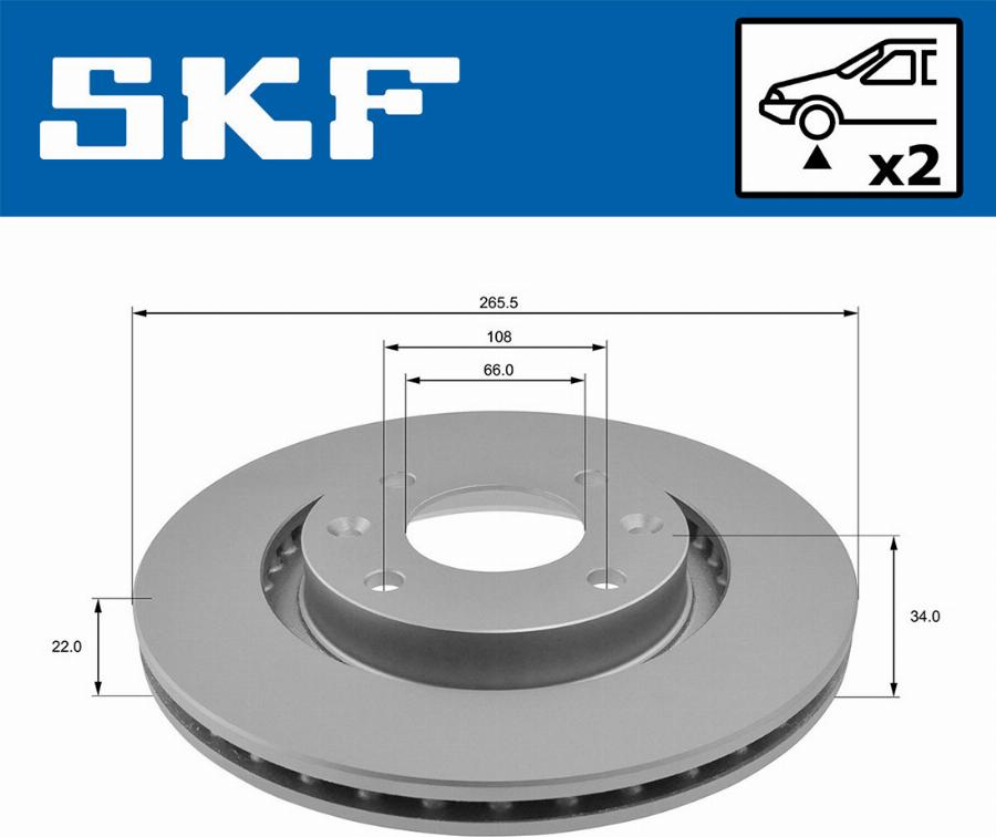 SKF VKBD 80001 V2 - Bremžu diski www.autospares.lv