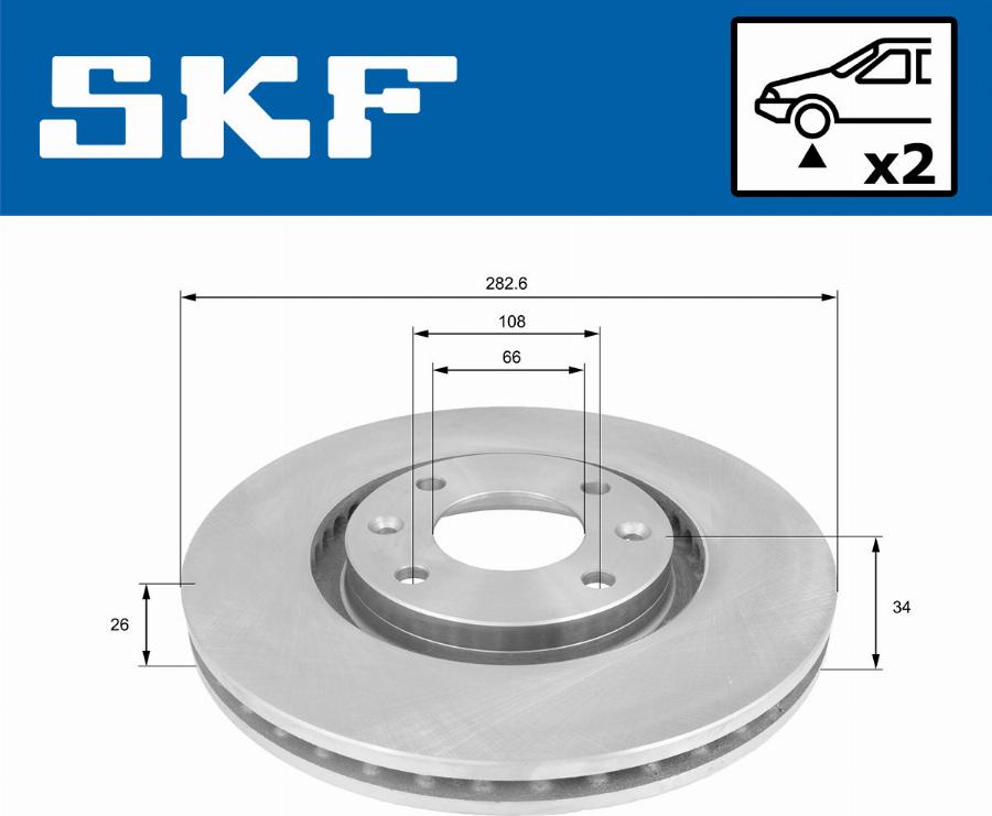 SKF VKBD 80002 V2 - Тормозной диск www.autospares.lv