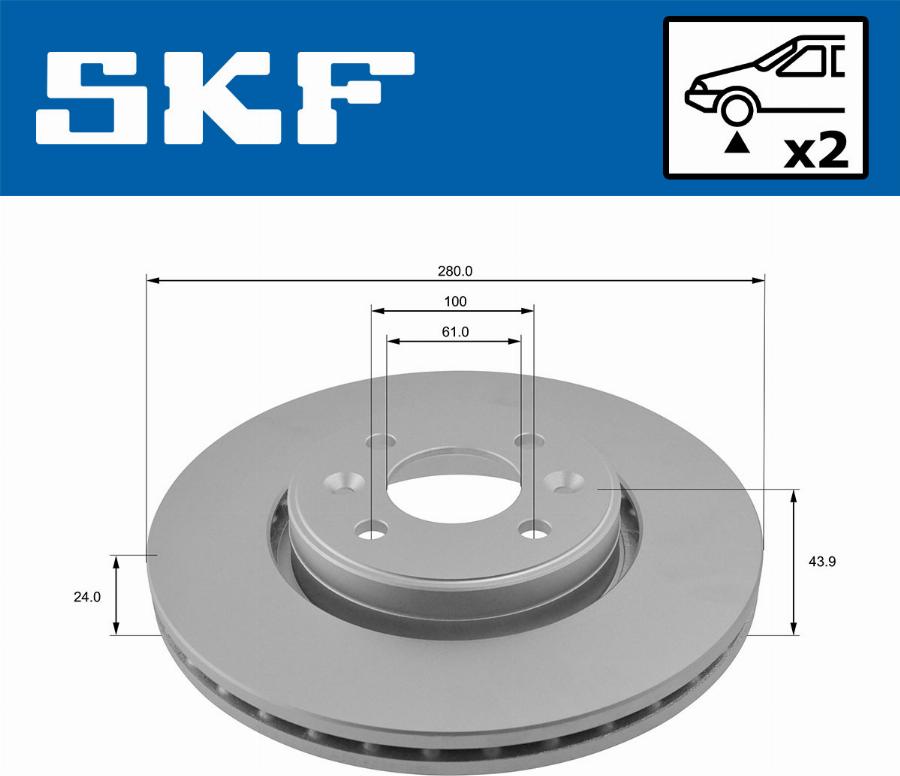 SKF VKBD 80010 V2 - Bremžu diski autospares.lv