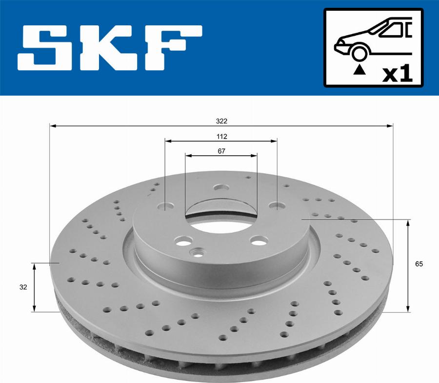 SKF VKBD 80085 V1 - Bremžu diski www.autospares.lv