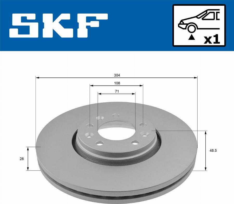 SKF VKBD 80037 V1 - Bremžu diski www.autospares.lv