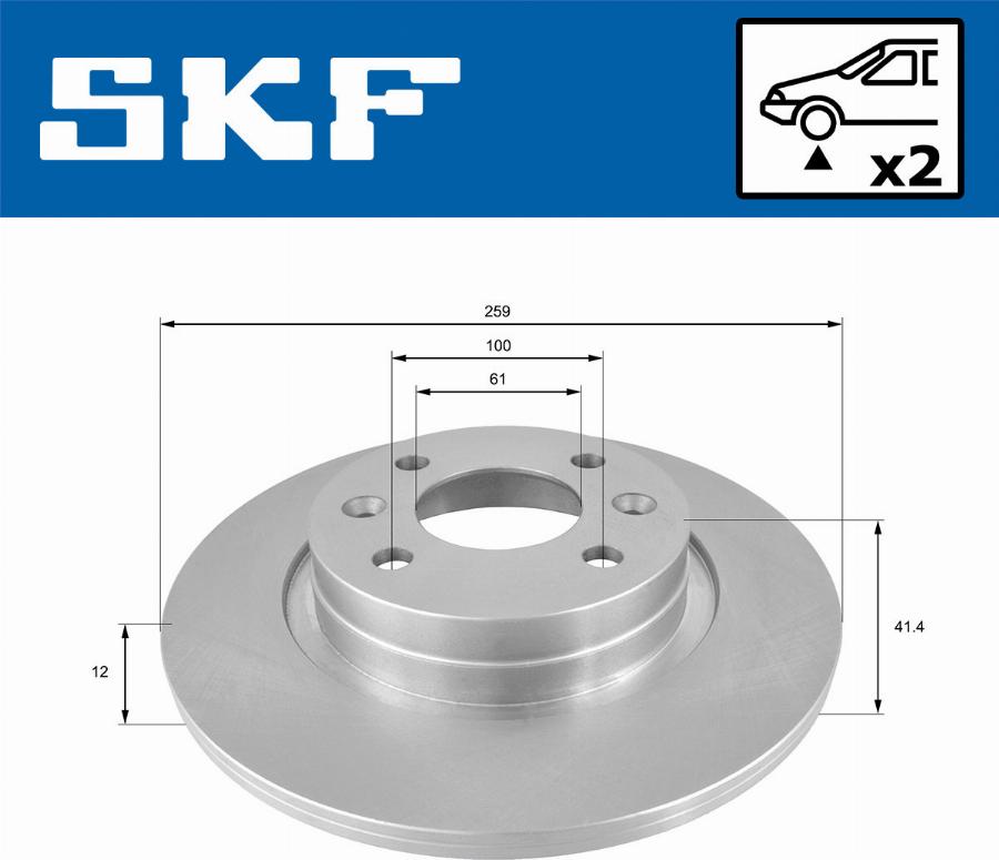 SKF VKBD 80025 S2 - Bremžu diski www.autospares.lv