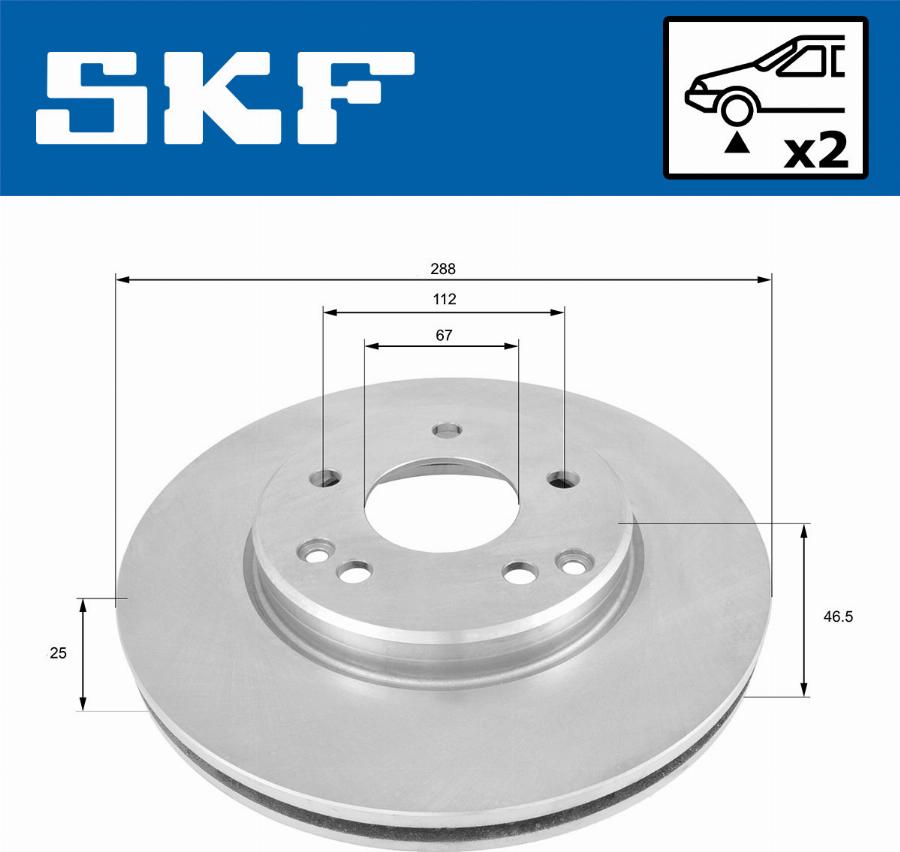 SKF VKBD 80020 V2 - Bremžu diski www.autospares.lv