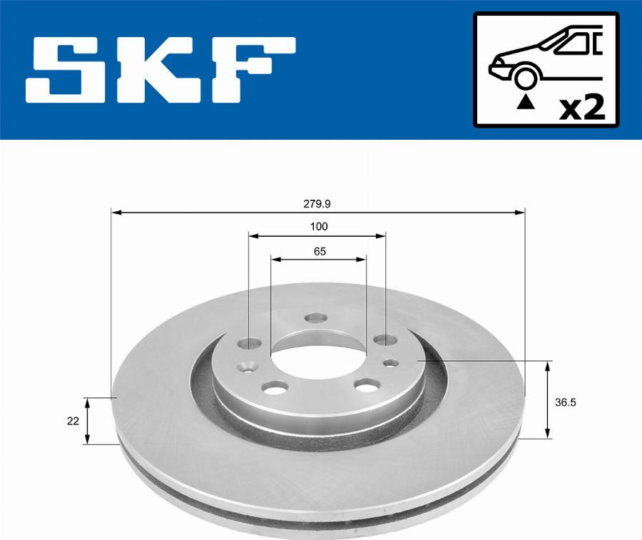 SKF VKBD 80021 V2 - Bremžu diski www.autospares.lv