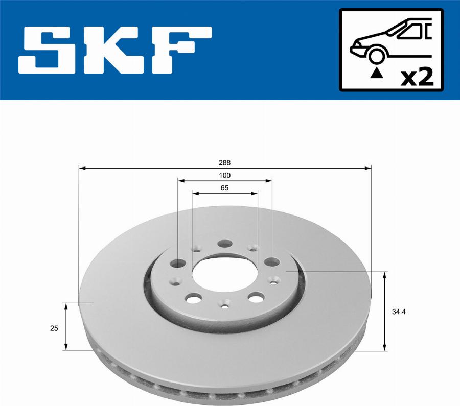 SKF VKBD 80074 V2 - Bremžu diski www.autospares.lv