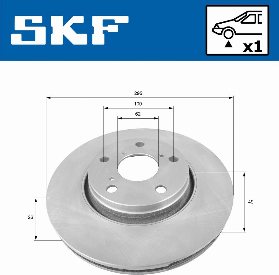 SKF VKBD 80078 V1 - Bremžu diski www.autospares.lv