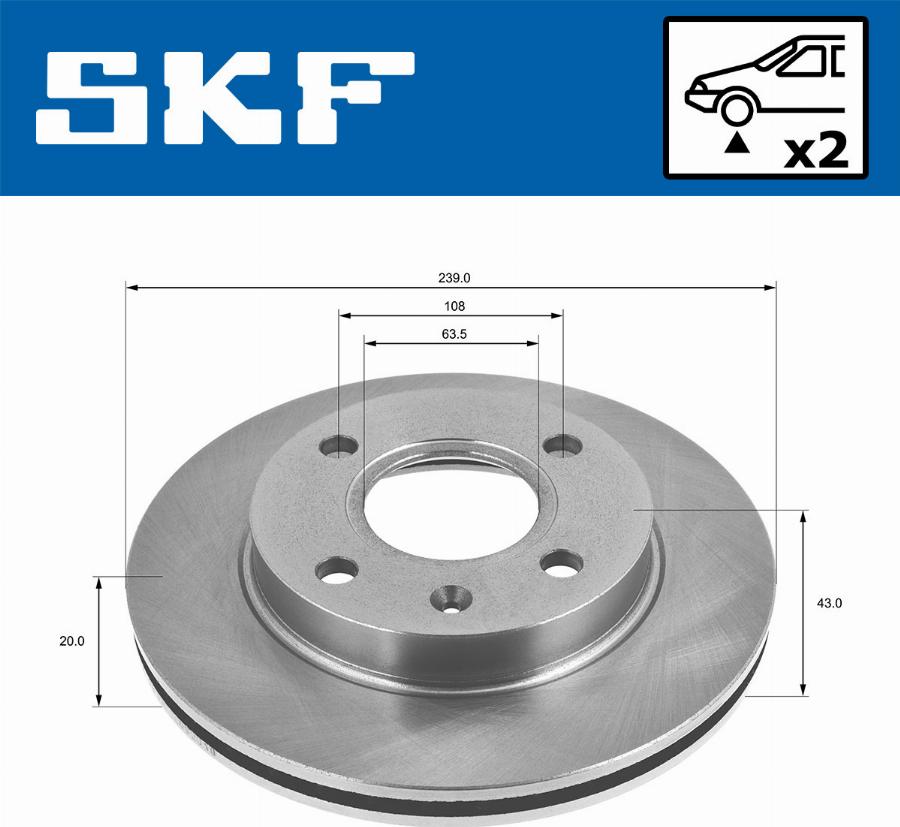 SKF VKBD 80073 V2 - Bremžu diski www.autospares.lv