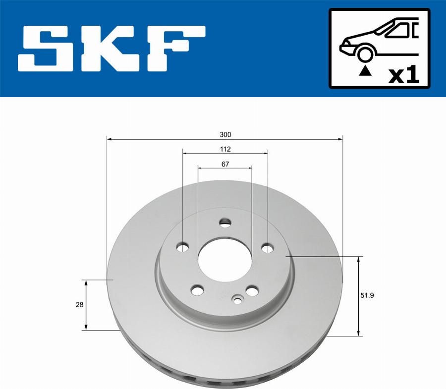 SKF VKBD 80191 V1 - Bremžu diski www.autospares.lv