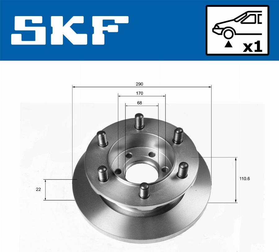 SKF VKBD 80157 S1 - Bremžu diski www.autospares.lv