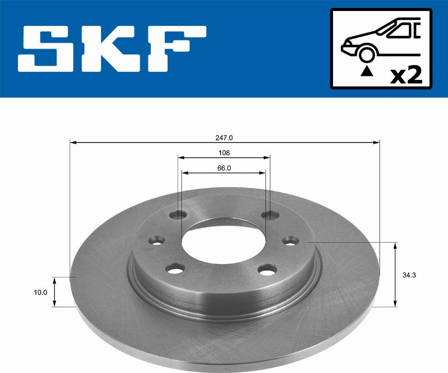 SKF VKBD 80165 S2 - Bremžu diski www.autospares.lv