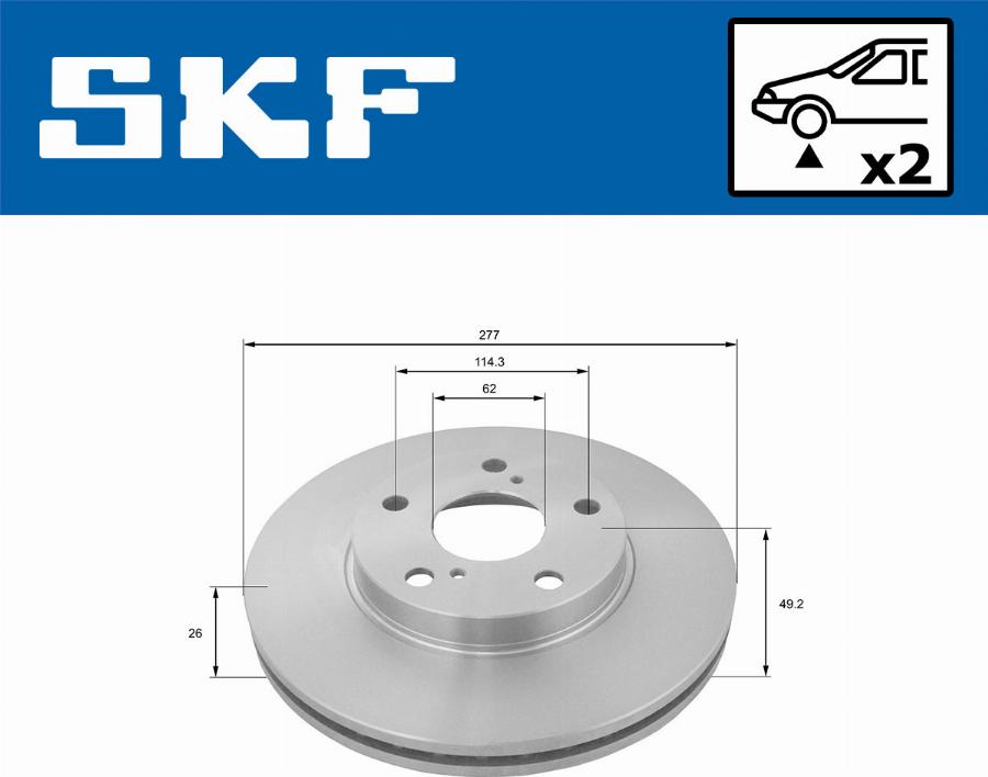 SKF VKBD 80160 V2 - Bremžu diski www.autospares.lv