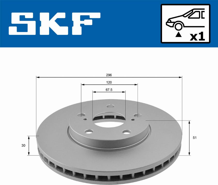 SKF VKBD 80187 V1 - Bremžu diski www.autospares.lv