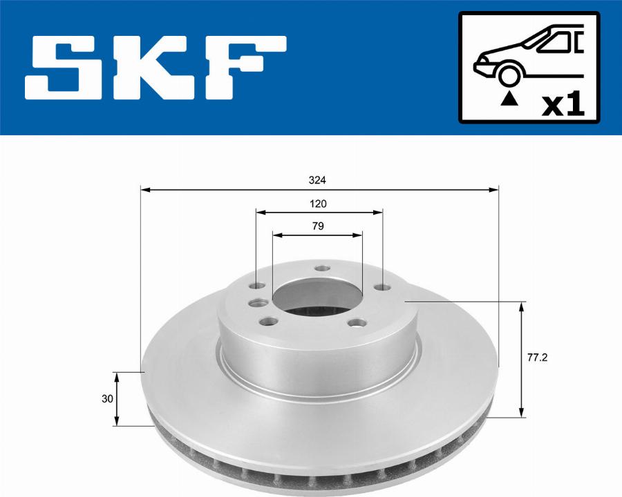 SKF VKBD 80138 V1 - Bremžu diski www.autospares.lv